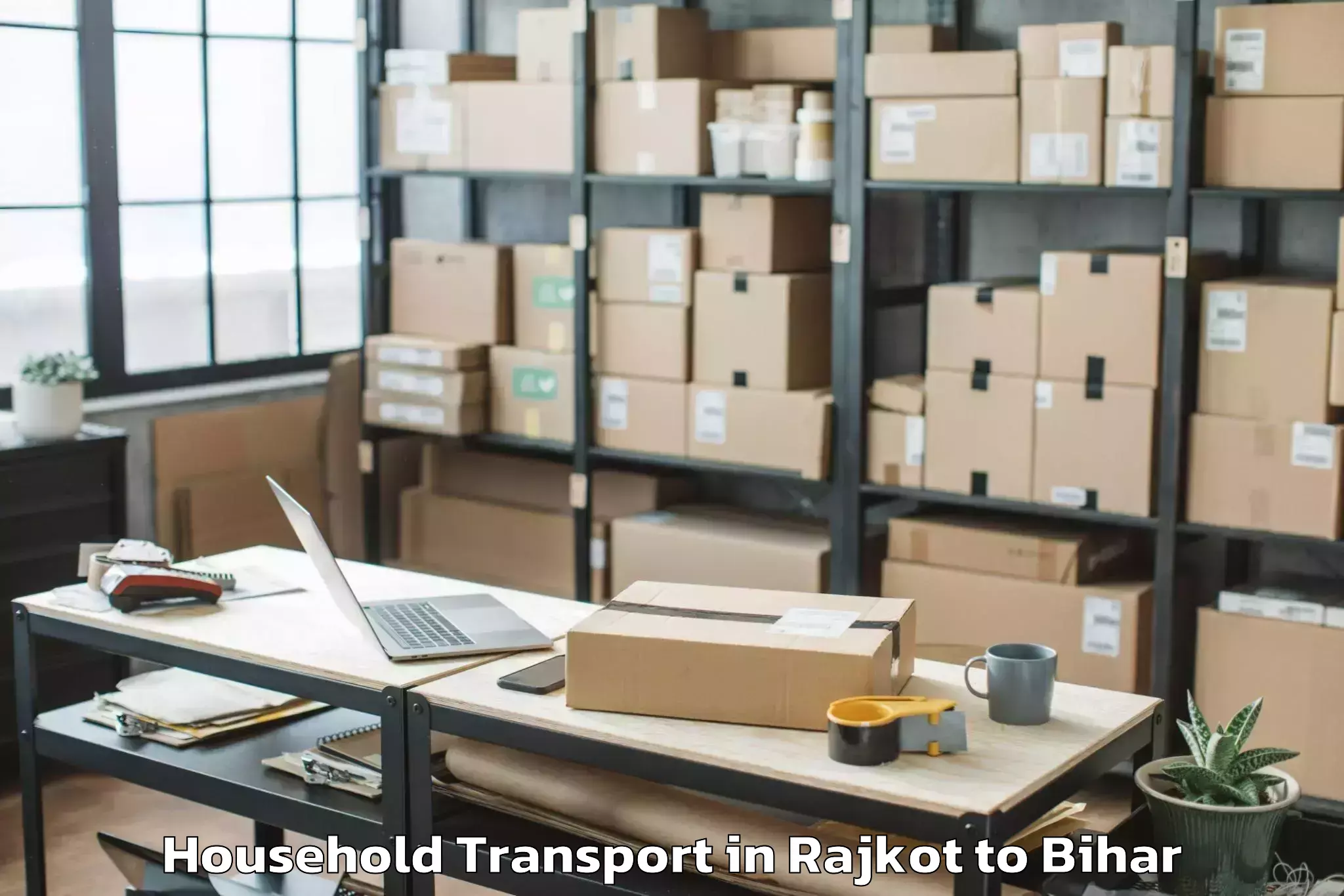 Professional Rajkot to Drb Mall Household Transport